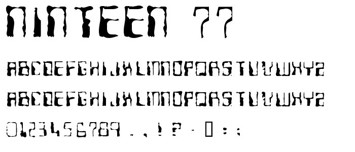 Ninteen 77 font