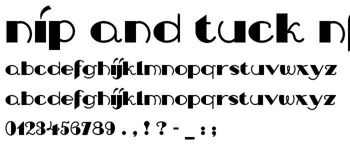 Nip And Tuck NF font