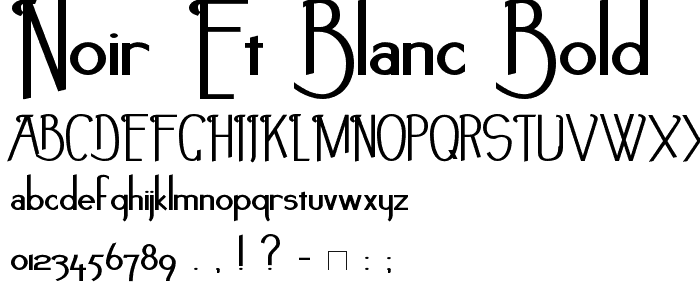 Noir-et-Blanc Bold font