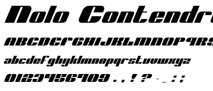 Nolo Contendre Italic police