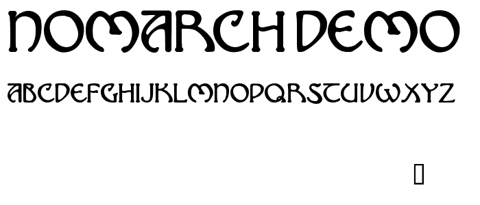 Nomarch Demo font