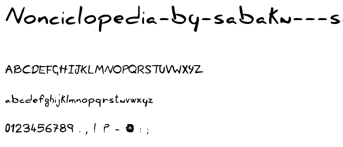 Nonciclopedia by Sabaku  small font