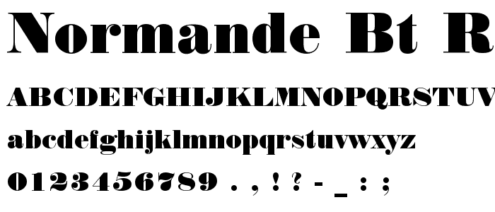 Normande BT Roman font