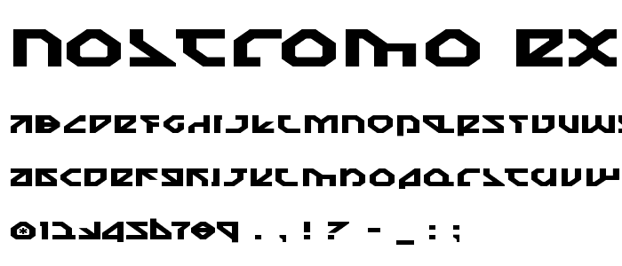 Nostromo Expanded font