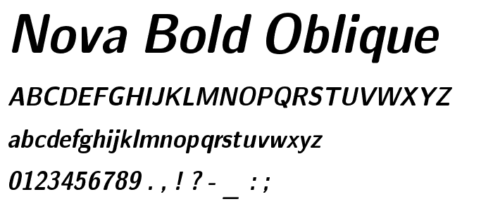 Nova Bold Oblique police