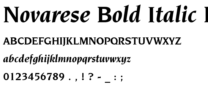 Novarese Bold Italic BT font