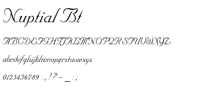 Nuptial BT font