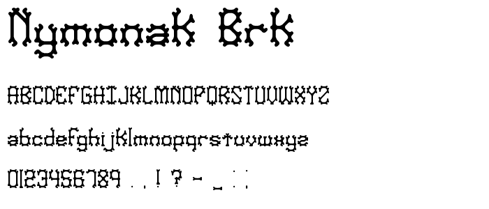 Nymonak BRK font