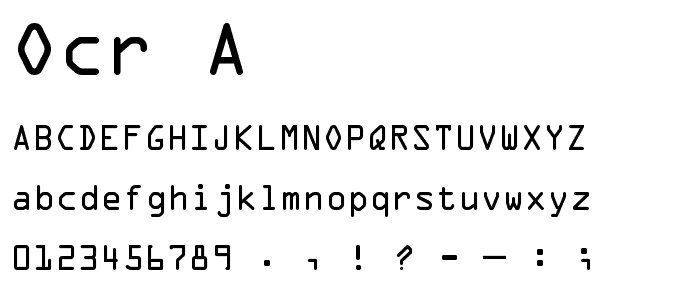 OCR-A font