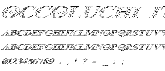 Occoluchi Italic Outline police