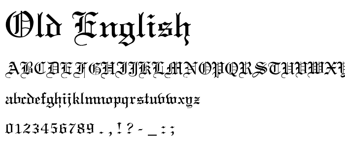 Old English Font : Script Calligraphy : pickafont.com