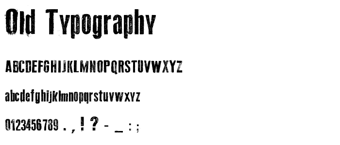 Old Typography police