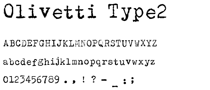 Olivetti Type2 font