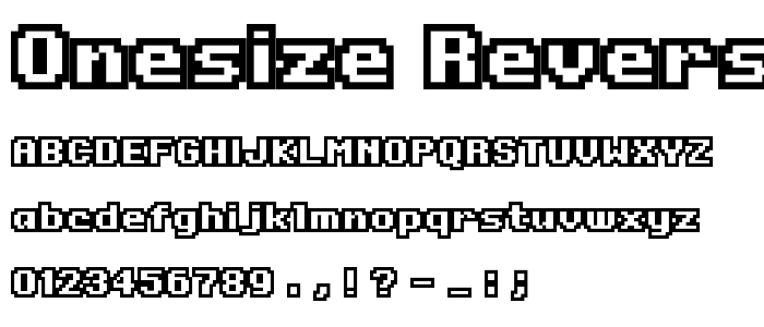 Onesize Reverse font