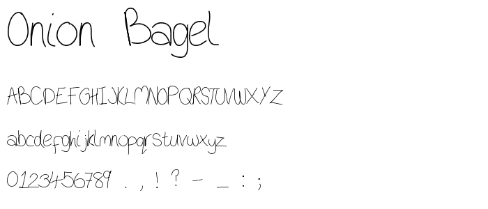 Onion Bagel font