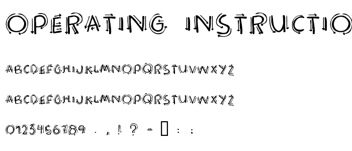 Operating instructions font