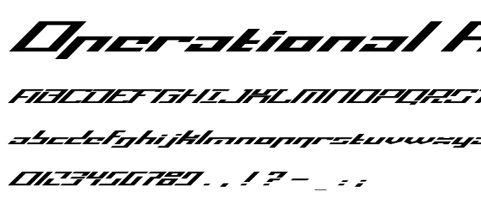 Operational Amplifier font