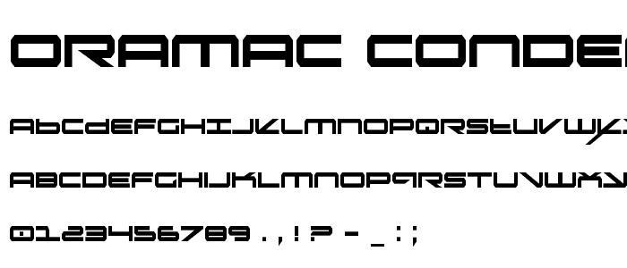 Oramac Condensed font