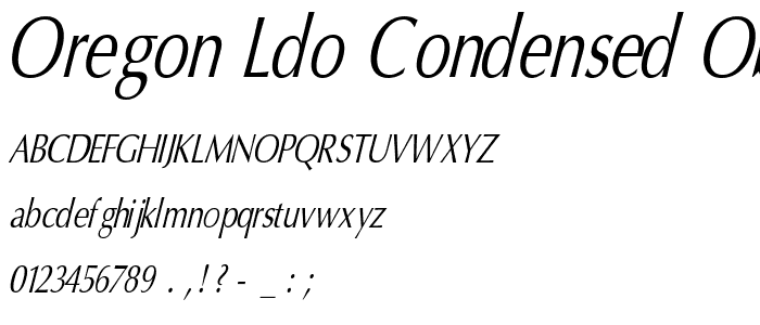 Oregon LDO Condensed Oblique police