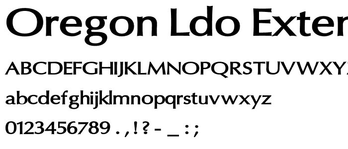 Oregon LDO Extended Bold police