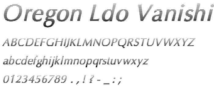 Oregon LDO Vanishing Bold Oblique police