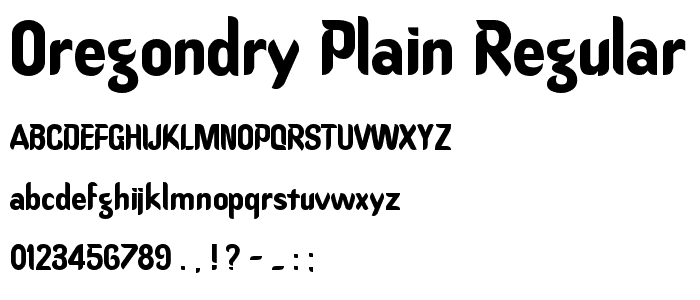 OregonDry-Plain Regular font