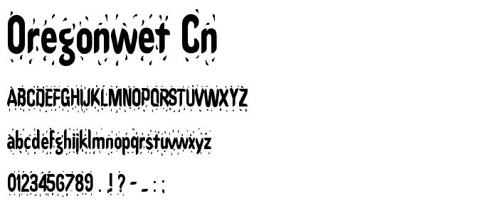 OregonWet Cn font