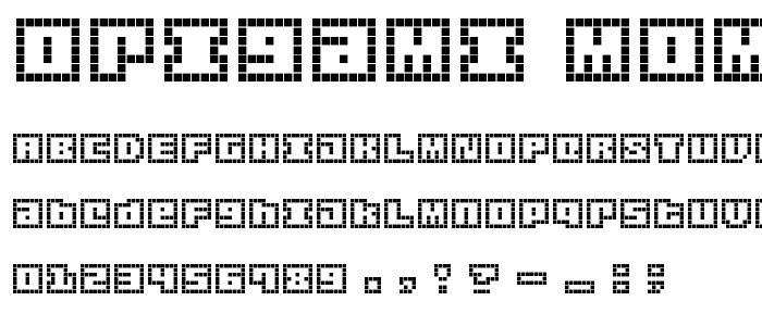 Origami Mommy Pixellated font