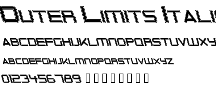 Outer Limits Italic police