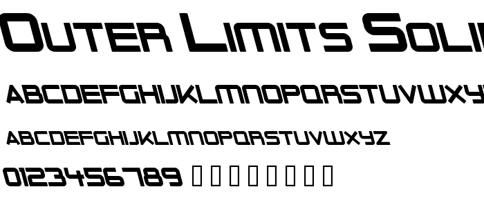 Outer Limits Solid Italic police