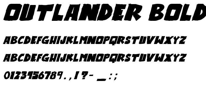 Outlander Bold Italic police