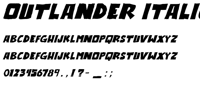 Outlander Italic police