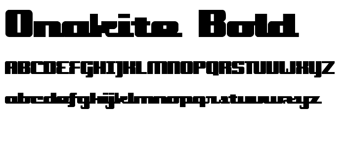 onakite Bold font