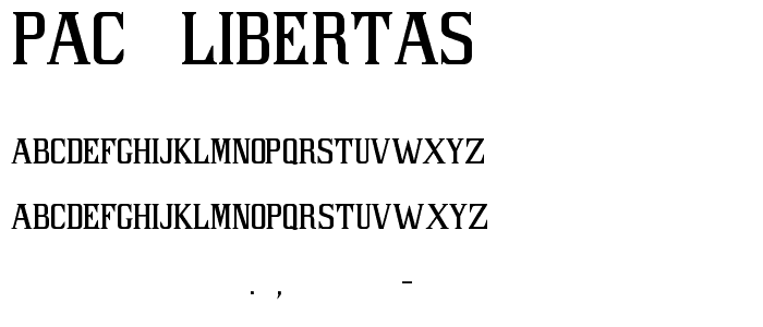 PAC LIBERTAS font