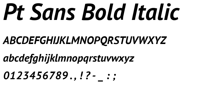 PT Sans Bold Italic police