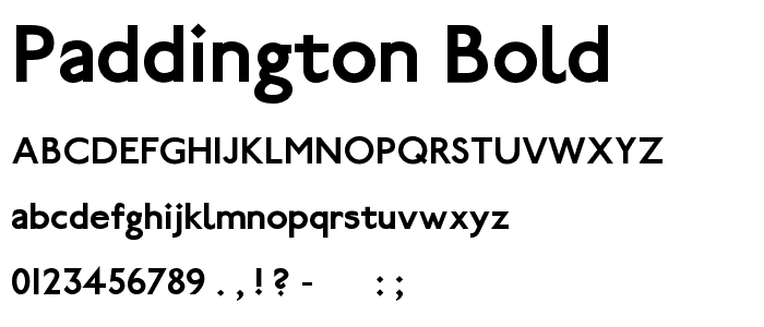 Paddington Bold font