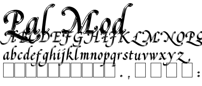 Pal Mod font