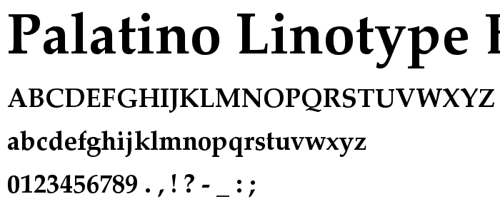 Palatino Linotype Bold font