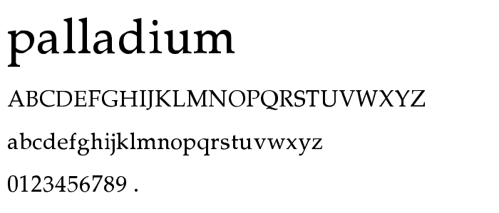 Palladium Thin font