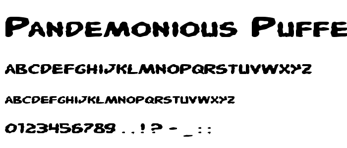 Pandemonious Puffery Expanded font