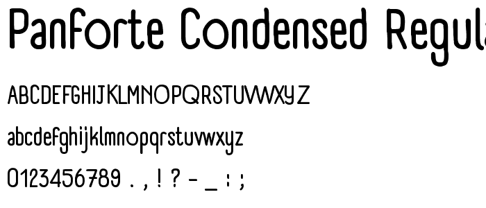 Panforte Condensed Regular police