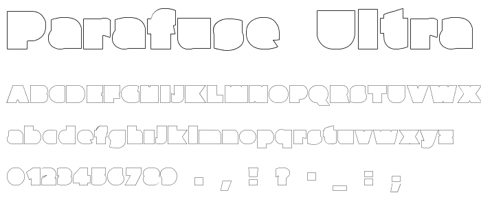 Parafuse Ultra Black Outline font