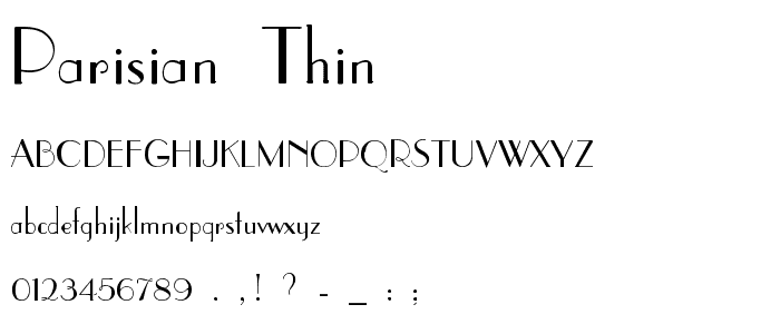 Parisian-Thin font