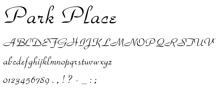 Park Place font