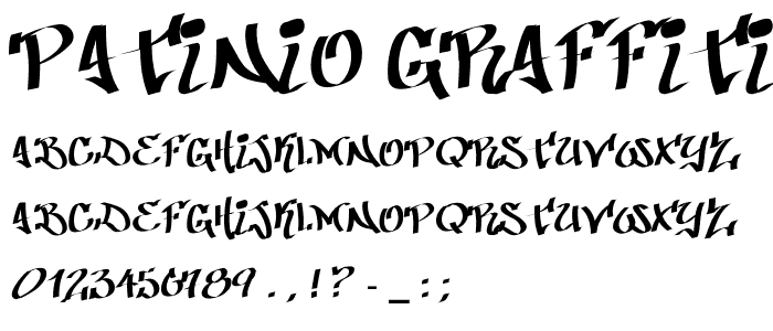 Patinio Graffiti font