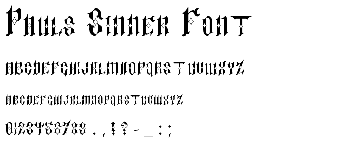 Pauls Sinner Font font