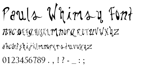 Pauls Whimsy Font font