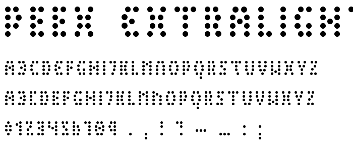 Peex ExtraLight font