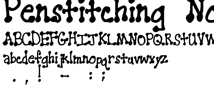 PenStitching Normal font