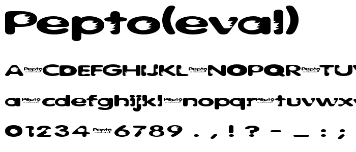 Pepto(eval) font